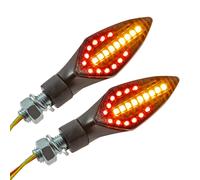 Universale Moto Winker Luce LED Sequenziell Integrato Retro E Luce Freno