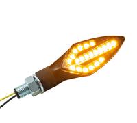 Universale Moto Winker Luce LED Sequenziell Nero Tinto Vetro M10 Contrassegno E