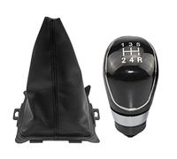 Universale Per Ford Fiesta 2008-2012 Pomello del Cambio Manuale a 5/6 Velocità Per Auto Con Ghetta Per Bagagliaio e Collare (Colore: 5 Velocità Nero+)