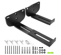 Universale per Soundbar a Parete Supporto [MAX 17kg] Regolazione Profondità 8,4-16,5 cm Compatibile con Samsung, LG, Sony, JBL, Bose e Altri Mensola TV per Soundbar Sotto lo Schermo
