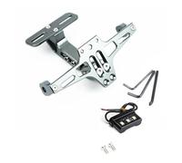 Universale Regolabile Con Luci A Motos Indicatore Direzione Posteriore Portalampada Accessorio Porta Targa Moto In Lega Posteriore Tail Tidy Fender Eliminator Kit(Titanium)