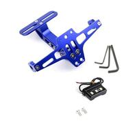 Universale Regolabile Con Luci A Motos Indicatore Direzione Posteriore Portalampada Accessorio Porta Targa Moto In Lega Posteriore Tail Tidy Fender Eliminator Kit(Blue)
