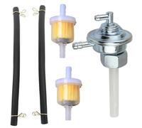 Universale Rubinetto Benzina M16 x 1,5 Pompa Vuoto Include Elemento Filtrante e Tubo Flessibile Compatibile con Gy6 SYM per Serbatoi di Carburante di Generatori Motociclette Veicoli Fuoristrada e Kart