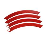 Universale Ruota Arco Sopracciglia Arco Trim Auto per Ford Mustang GT V8 V6 GT350,Strisce Protettive per Paraurti Auto Trim AntiGraffio,C-Red