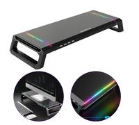 Universale Schermo Del Computer Riser Stand Supporto RGB 4 USB 2.0 per