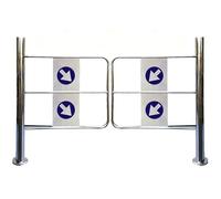 Universale Supermercato Entrata Sicurezza Cancello,Cancello A Battente A Rimbalzo Con Molla In Acciaio Inox,Porta D'ingresso A 1 Via,Porta Di Uscita Automatica A 90° A Battente(190cmx100cm)