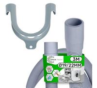 Universale Tubo Scarico Lavatrice y Lavastoviglie con Supporto 3 m Ø 19/22 mm - Garanzia di 5 Anni - ONIX TECH