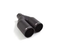 Universali Terminale destro inox rotondo 2x80 mm Sport Line Black sfalsati