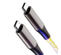 Universali Tipo C A Tipo C Cavi di Ricarica Rapida 60W Gradienti RGB Illuminazione Guscio In Alluminio Materiali TPEs Cavo Morbido TPE Cavo Luminoso Morbido Con Core