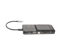 Universali Tipo C Hub 8 In1 Adattatore con 4K Multimedia Interfacce 100W Power Delivery Schermo LCD Display Porta USB3.0