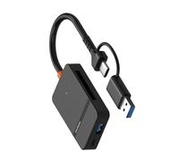 Universals Card Reader OTG abilita due porte USB per schede di memoria MS TF soluzione di trasferimento rapido file lettore di schede portatile multifunzionale
