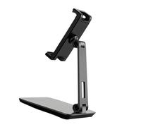 Universals - Supporto per tablet in lega di alluminio con doppio asse e schermo girevole, per dispositivi da 4,7 a 12,9 pollici, supporto modificabile per tablet