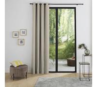 UNIVERSDECOR Tenda oscurante fonica e termica foderata in pile artico, 140 x 260 cm, colore: sabbia, tenda acustica e termica, 140 x 260 cm
