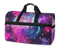 Universe Galaxy Nebula Space Travel Duffel Bag per uomini, donne, ragazzi, ragazze, adolescenti, borsa sportiva oversize con scomparto per scarpe durante la notte, fine settimana, yoga, allenamento,