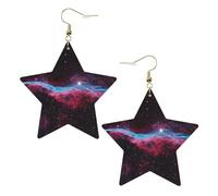 Universe Galaxy, orecchini da donna alla moda, orecchini pendenti celesti, gioielli a forma di stella per un versatile, One Size, Pelle