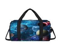 Universe Galaxy Planet Sport Borsone con scomparto per scarpe per la notte Borse da viaggio da palestra organizer per bagagli per donne uomini bambini ragazze ragazzi