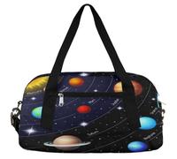 Universe Galaxy Solar System borsone per bambini per ragazze e ragazzi, leggero, borsa sportiva da palestra per bambini, piccola borsa da viaggio per la danza, Sistema Solare Galassia Universo, 18.4L