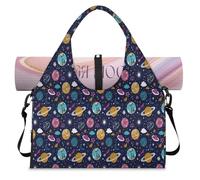 Universe Planet Galaxy borsone sportivo con scomparto per scarpe Galaxy Space Solar Star Weekend Pernottamento Borsa tote Cabin Bagaglio per Palestra Yoga Viaggi, Colore, L, Borsone da viaggio