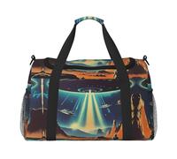 Universe Planet Print - Borsa da viaggio pieghevole con cerniera impermeabile per weekend
