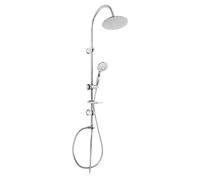 UNIVERSE SET ASTA DOCCIA SALISCENDI COLONNA ACCIAIO INOX SOFFIONE E DOCCETTA