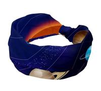 Universe Solar System Planets Fasce larghe per le donne antiscivolo turbante fascia elastica per capelli yoga fascia per capelli sudore sport allenamento copricapo