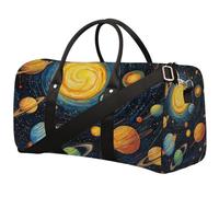 Universe Starry Sky Planet borsone da viaggio pieghevole impermeabile sport palestra borsa con spallacci
