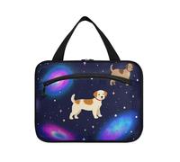 Universe Stars Starry Dog Hanging kit da toilette per gli uomini con gancio, designer Essentials borse trucco per accessori da viaggio crociere bolsas para maquillaje L