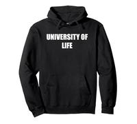 università della Vita Felpa con Cappuccio, Unisex per Adulti, Nero, L