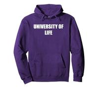 università della Vita Felpa con Cappuccio, Unisex per Adulti, Viola, L