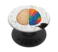 Università di Neuroscienze di Scienze e Arte del Cervello Sinistro e Destro PopSockets PopGrip Adesivo