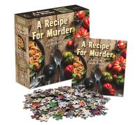 University Games Jigsaw Shaped Puzzle 1000 Pieces 23"X29"-Recipe For Murder