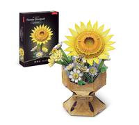 University Games Sunflower Flower Bouquet 3D Puzzle - DIY Press-Together 102 Pie