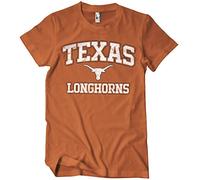 University of Texas Licenza Ufficiale Texas Longhorns Washed Uomo Maglietta (Arancia bruciata), Large