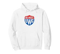 University of West Georgia UWG Wolves Go West Shield Logo Felpa con Cappuccio