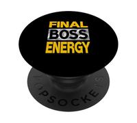 University Varsity, colore oro, finale, Boss-Energy Yellow PopSockets PopGrip Adesivo