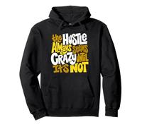 University Varsity-Gold Color Hustle Non è così Pazzo Giallo Felpa con Cappuccio