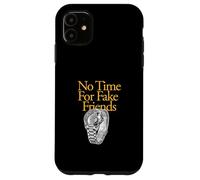 University Varsity-Gold Color Nessun tempo per amici falsi Custodia per iPhone 11