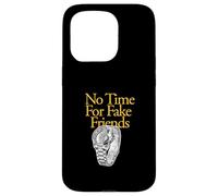 University Varsity-Gold Color Nessun tempo per amici falsi Custodia per iPhone 15 Pro