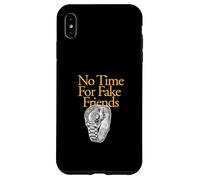 University Varsity-Gold Color Nessun tempo per amici falsi Custodia per iPhone XS Max