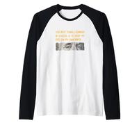 University Varsity-Gold Color Occhi sulla Tua Carta Gialla Maglia con Maniche Raglan