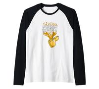 University Varsity-Gold Color Smoke Show Giallo Maglia con Maniche Raglan