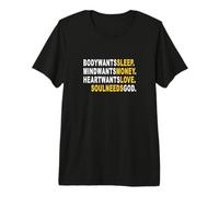 University Varsity-Gold Color Soul Needs God - Grafica Gialla Maglietta Premium