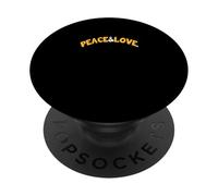 University Varsity-Gold Colore PEACE&LOVE. Giallo PopSockets PopGrip Adesivo