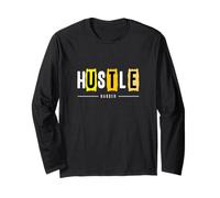 University Varsity-Gold Hustle Harder University Giallo Maglia a Manica