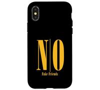 University Varsity-Gold NO amici falsi Custodia per iPhone X/XS