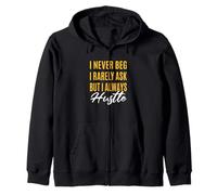 University Varsity-Gold Raramente Mai Sempre Hustle Yellow Felpa con Cappuccio