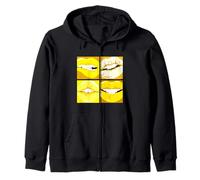 University Varsity-Gold Read My Lips Varsity Giallo Felpa con Cappuccio