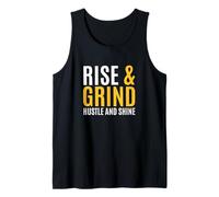 University Varsity-Gold Rise, Grind, Hustle, Shine Yellow Canotta