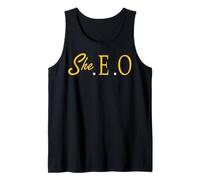 University Varsity-Gold She.E.O. University Yellow Canotta