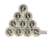Universo 10 pezzi portalampada GU10 in ceramica bianca con 0.5mm² cavo 15 cm